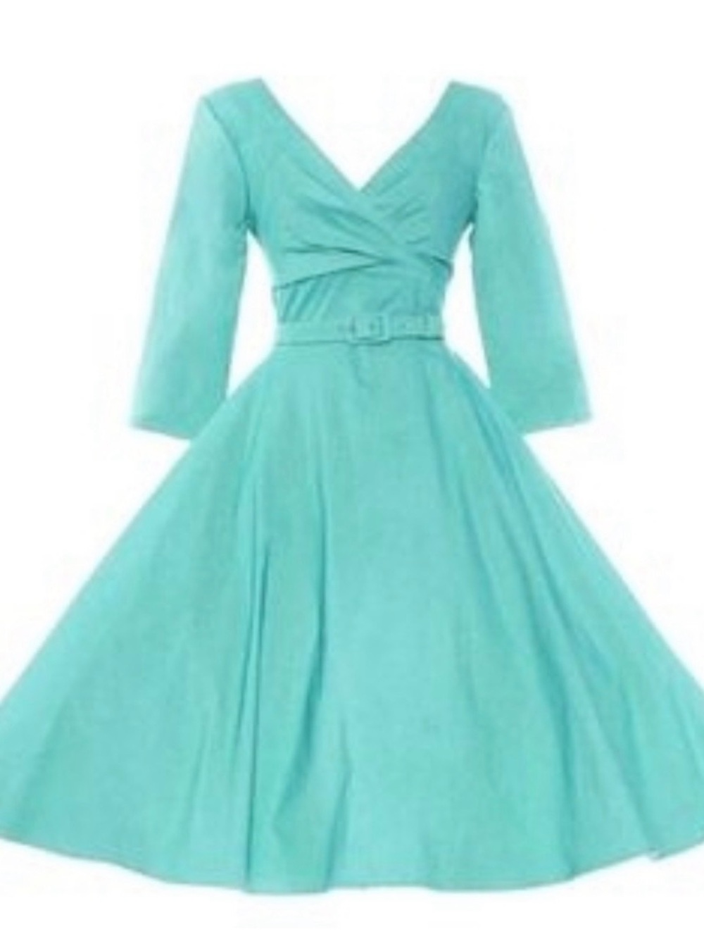 Pinup Couture Erin Dress Vintage-Inspired Mint Fit Flare Dress Size S Made in US